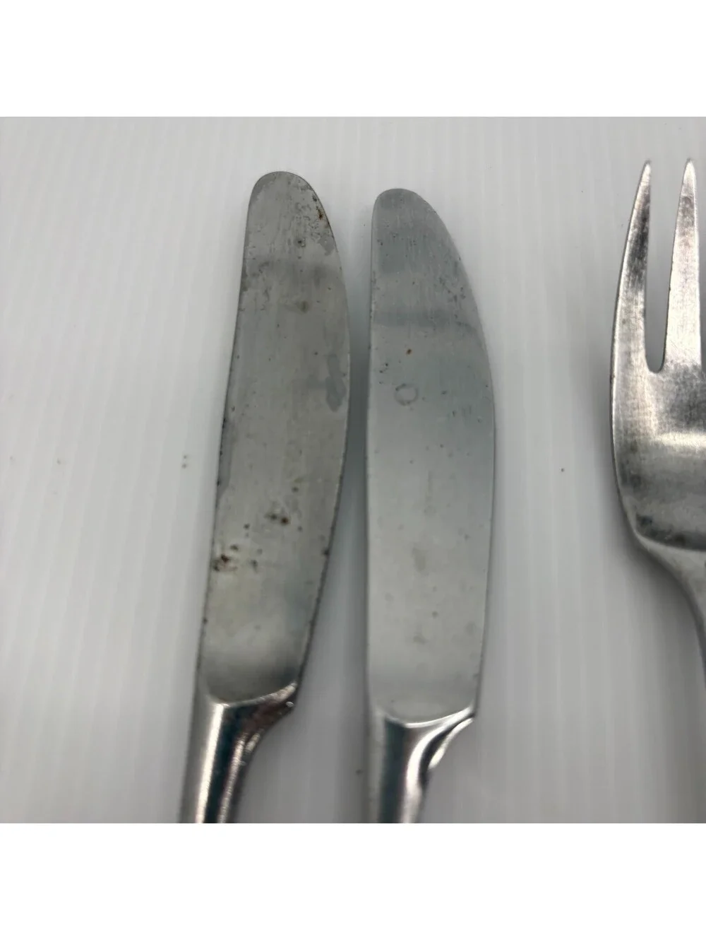 Dansk Designs Denmark IHQ 14 Pc Stainless Flatware Diamond Pattern Forks Knives